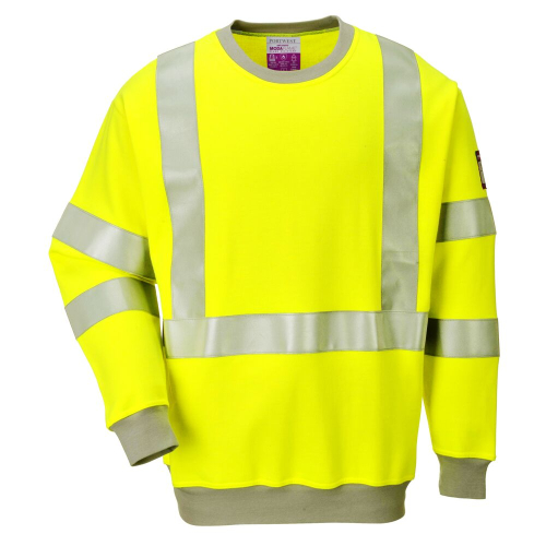 Felpa Hi-Vis classe 3 antistatica e ignifuga FR72 Portwest  - Portwest - Abbigliamento da lavoro Alta Visibilità