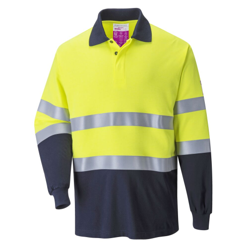 Polo bicolore Hi-Vis classe 2 e ignifuga FR74 Portwest  - Portwest - Abbigliamento da lavoro Alta Visibilità