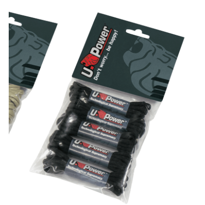 Lacci neri per scarpe da lavoro 120 cm U-Power  - U-Power - Solette e Accessori