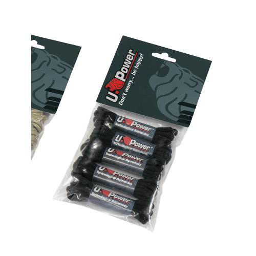 Lacci neri 140 CM stringhe cilindrica U-Power  - U-Power - Solette e Accessori