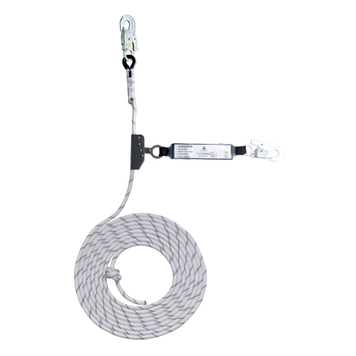 Corda anticaduta EN 353-2 da 10 metri con carrello scorrevole  - Delta Plus - Dispositivi meccanici