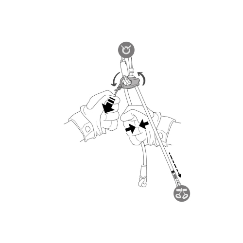 Cordino doppio regolabile Petzl Dual Connect Adjust per vie lunghe e discese in doppia  - Petzl - Attrezzatura outdoor PETZL