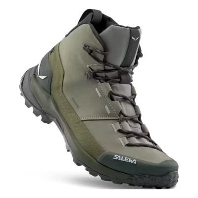 Scarponcini Trekking uomo Puez Leather Mid Powertex Salewa  - Salewa - Scarpe Trekking Uomo