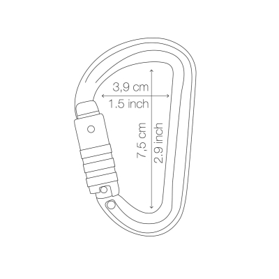 Moschettone Sm’D Petzl chiusura Twist-Lock  - Petzl - ATTREZZATURA OUTDOOR