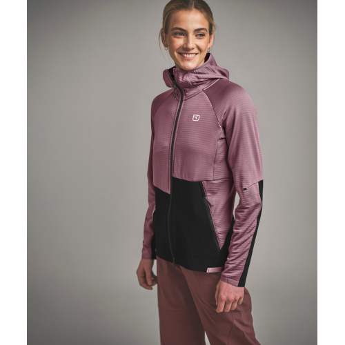 Felpa Trekking donna con cappuccio Fleece Rib Hoody W Ortovox  - Ortovox - Felpe e Pile outdoor Donna