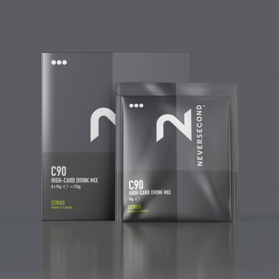 Box polvere monodose C90 High Carb Drink Mix Neversecond  - Neversecond - ATTREZZATURA OUTDOOR