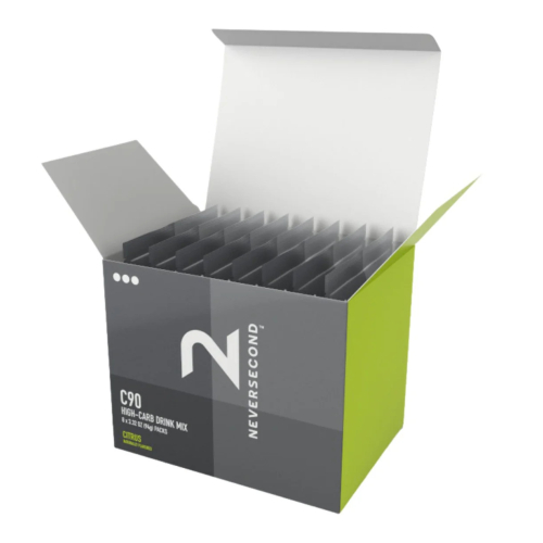 Box polvere monodose C90 High Carb Drink Mix Neversecond  - Neversecond - ATTREZZATURA OUTDOOR