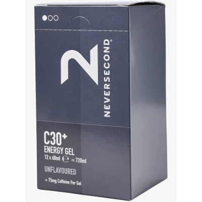 Box gel energetici C30+ Unflavored Caffeine Energy Gel Neversecond  - Neversecond - ATTREZZATURA OUTDOOR