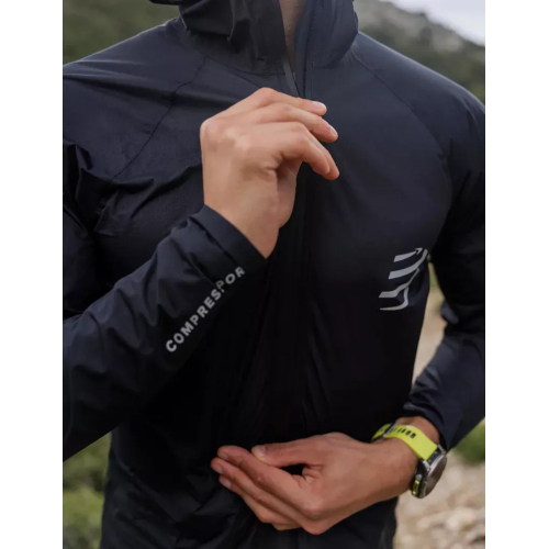 Guscio running uomo Hurricane Waterproof Compressport  - Compressport - Giubbotti e Giacche outdoor Uomo